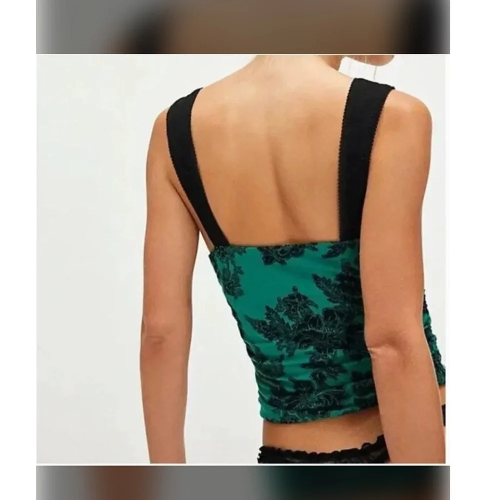 Free People Green Ruched Tank - Picture 2 of 4